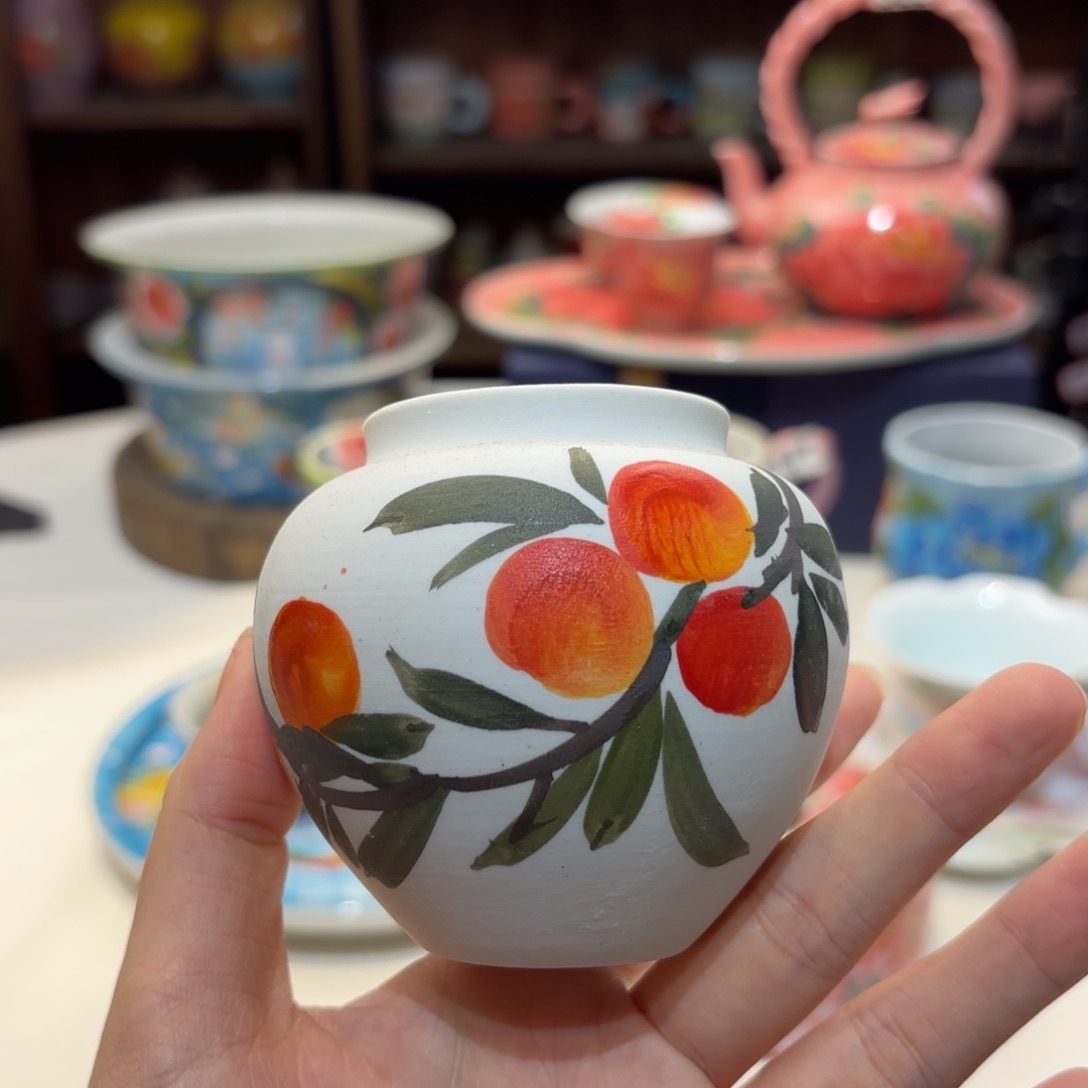 景德镇手绘高温釉下彩陶瓷茶具