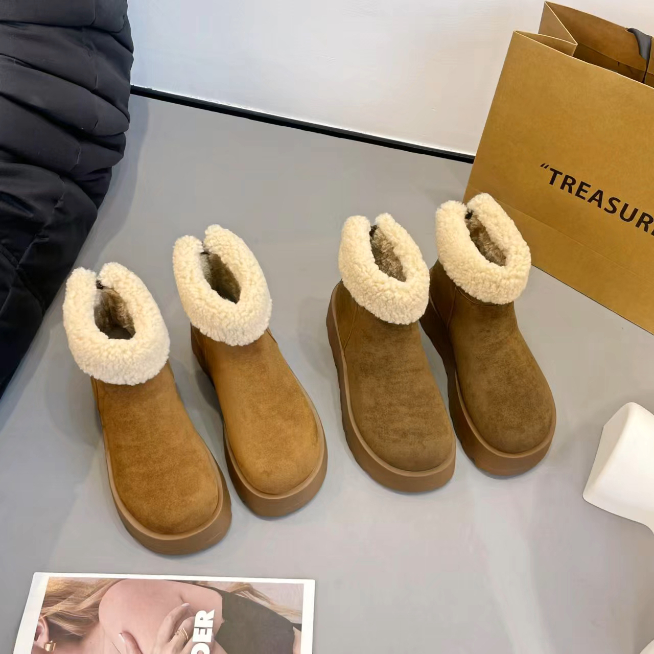 2024新款加厚雪地靴保暖加绒