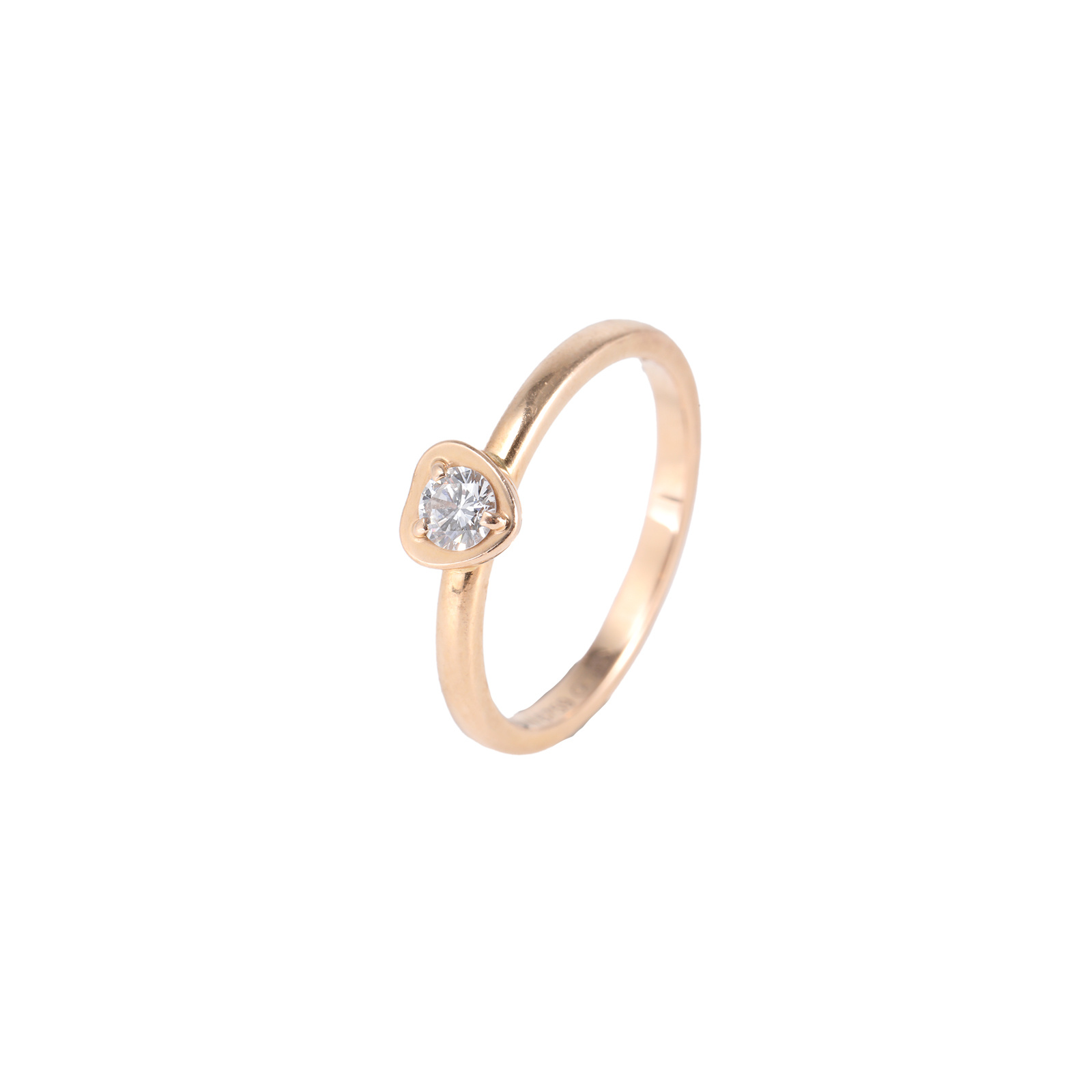 99新 Cartier/卡地亚 xf-100 双双 18K玫瑰金 钻石 爱心镶钻 戒指