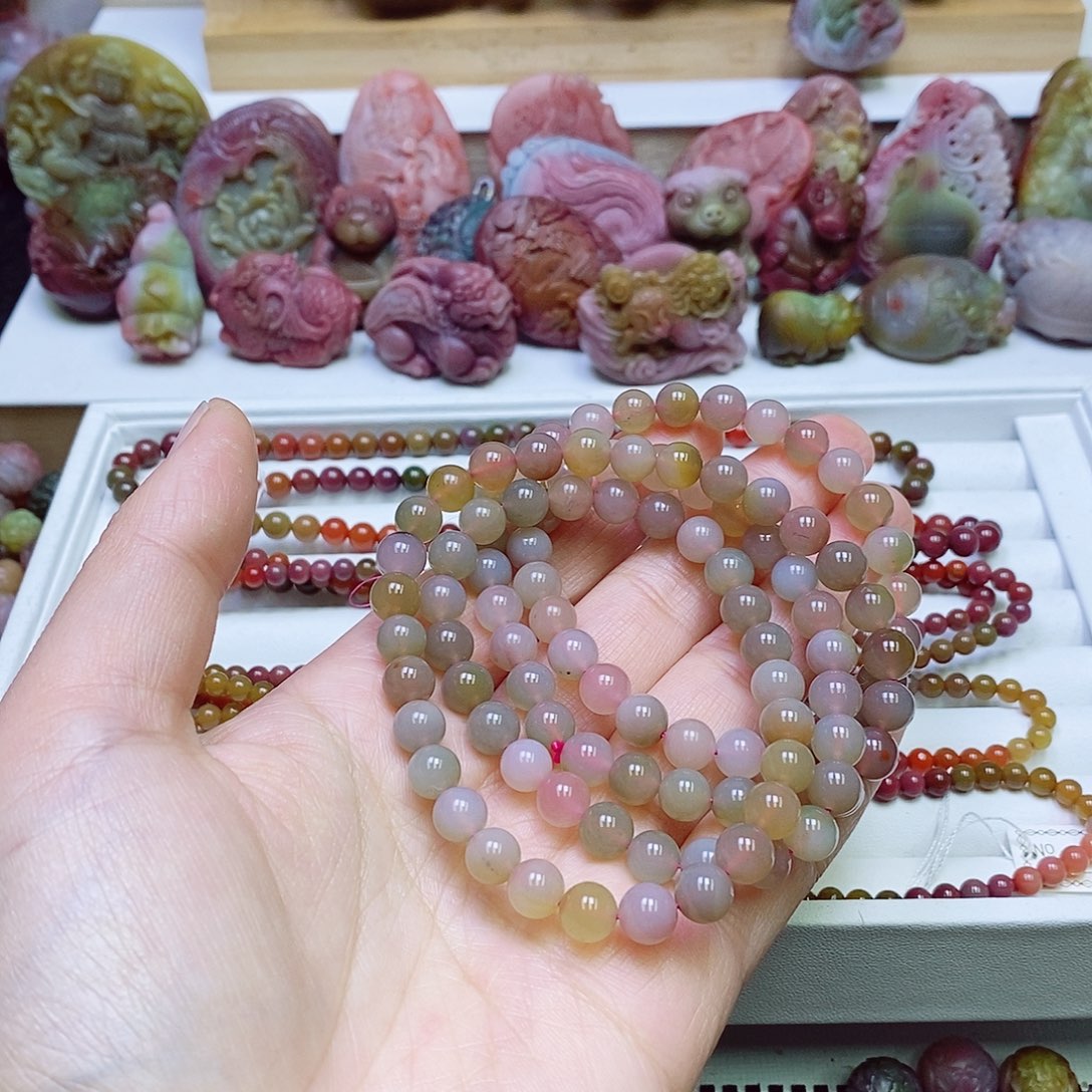 玛瑙/玉髓盐源玛瑙手链未镶嵌