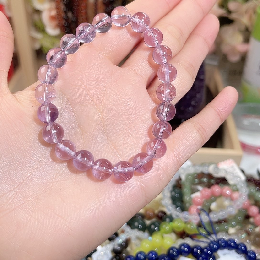 烟晶手链未镶嵌兰*?玻利维亚紫水晶741