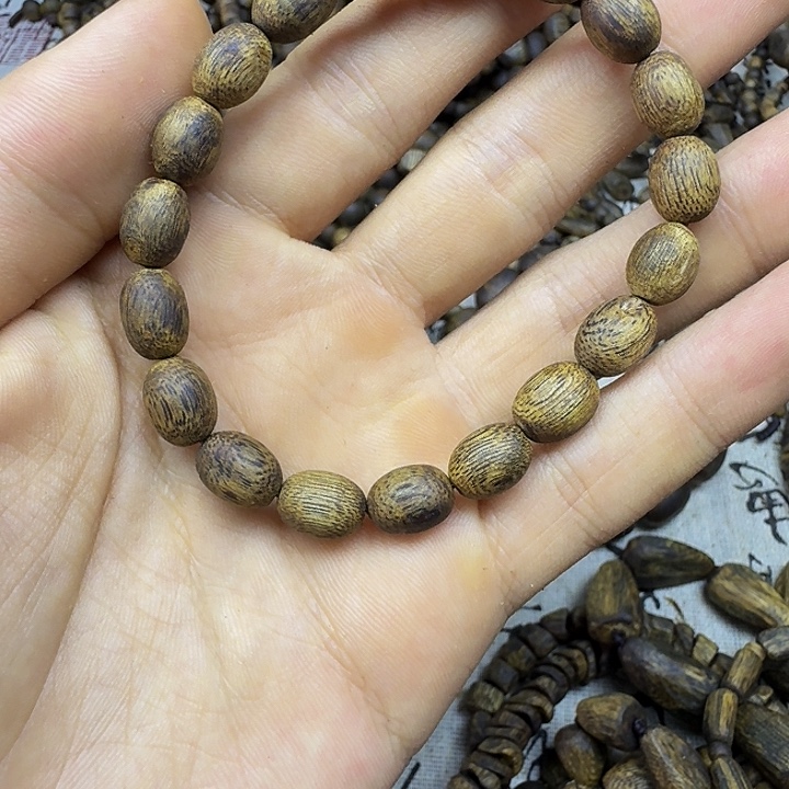 沉香碎屑沉香99分沉小米珠单圈