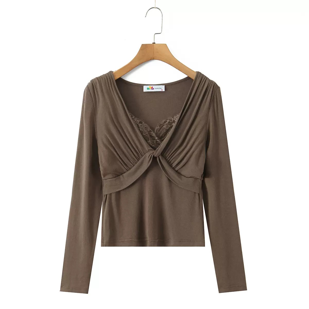 Qian Yi【罗兰之夜】2025新款v领内搭韩系chic别致小上衣