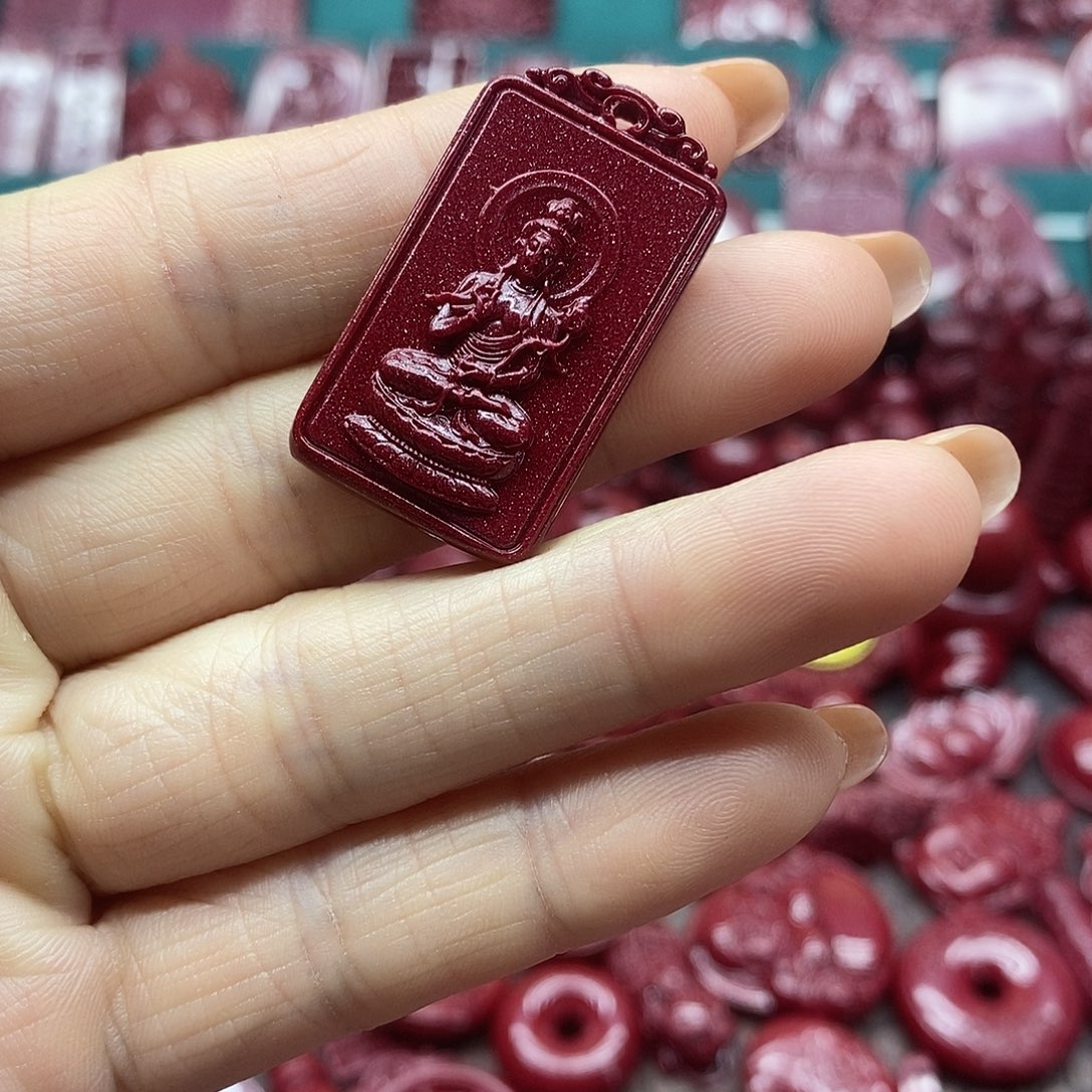 天然辰砂朱砂吊坠