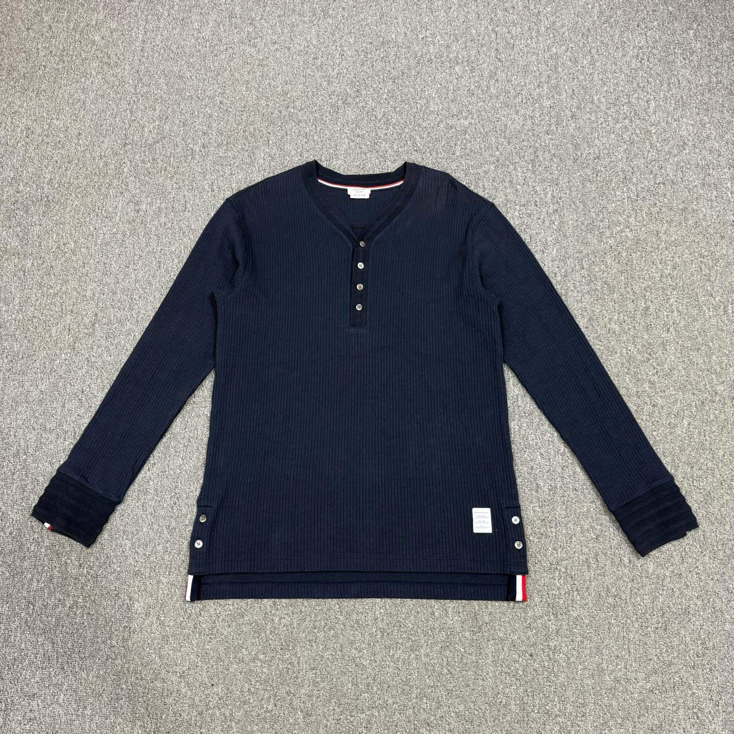 99新 THOMBROWNE 16153040 nz TB藏蓝色针织条纹长袖 4码99新