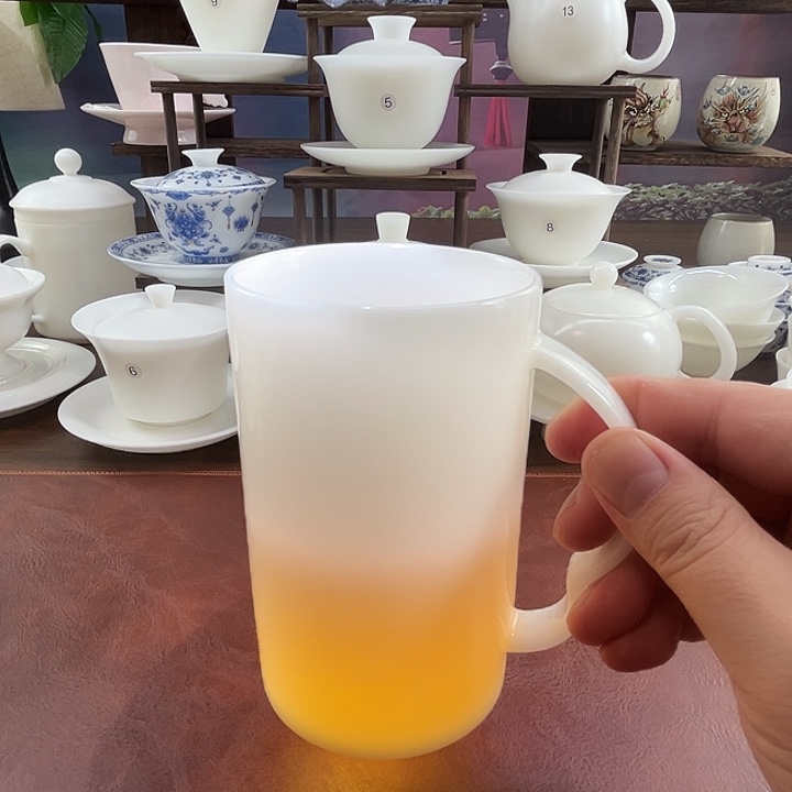 上釉璞玉瓷400ml可乐杯大茶杯水杯