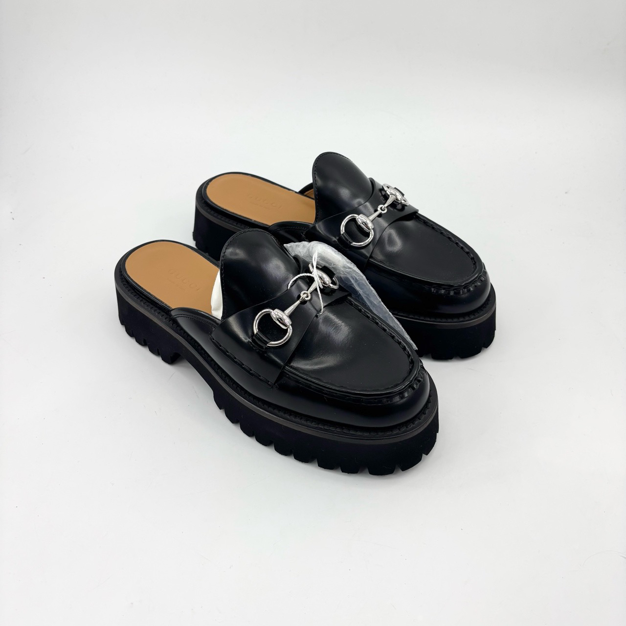 未使用 GUCCI/古驰 全新/古驰/36.5码/厚底马衔扣半拖/pp426834