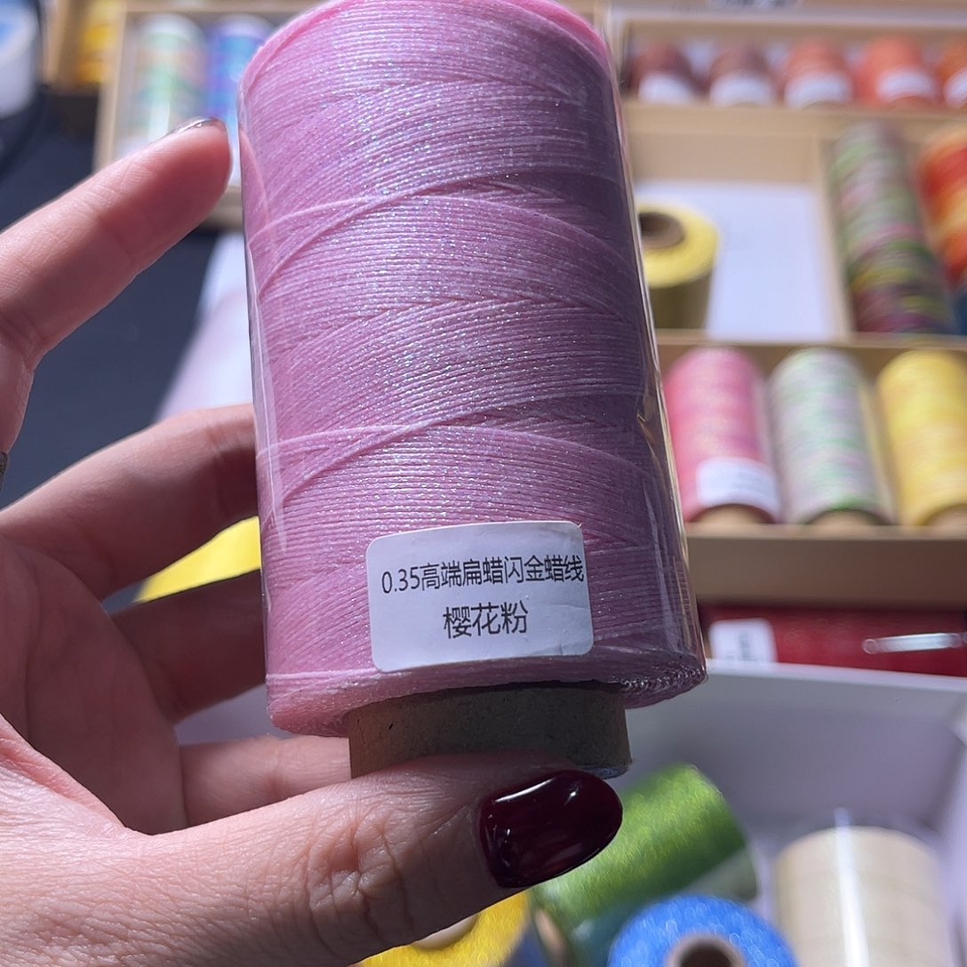 0.35高端闪金扁蜡樱花粉100克