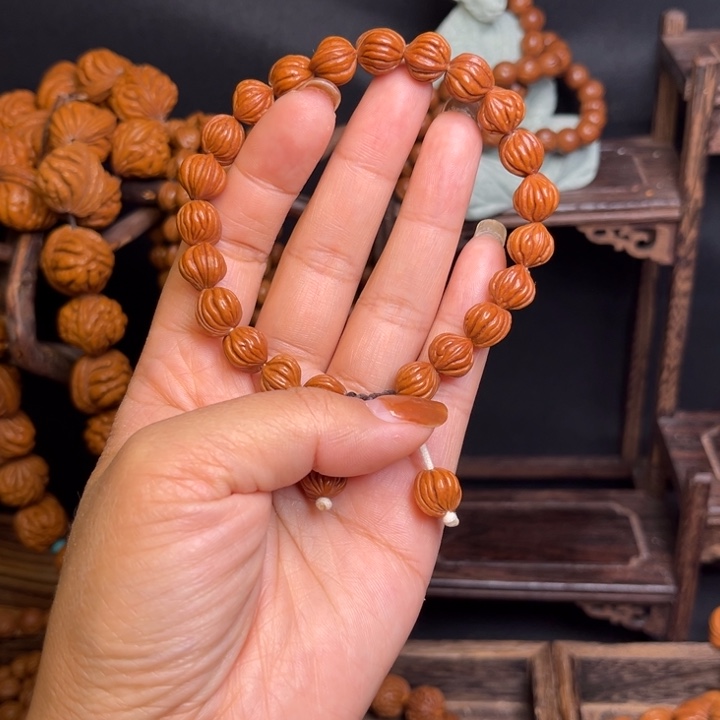 难***白桃核手串小佛手手串