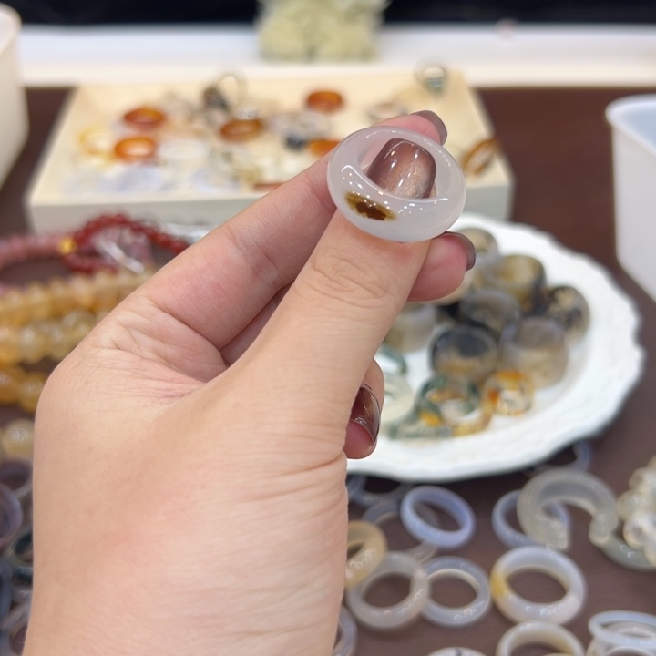 玛瑙/玉髓合金戒指29港15