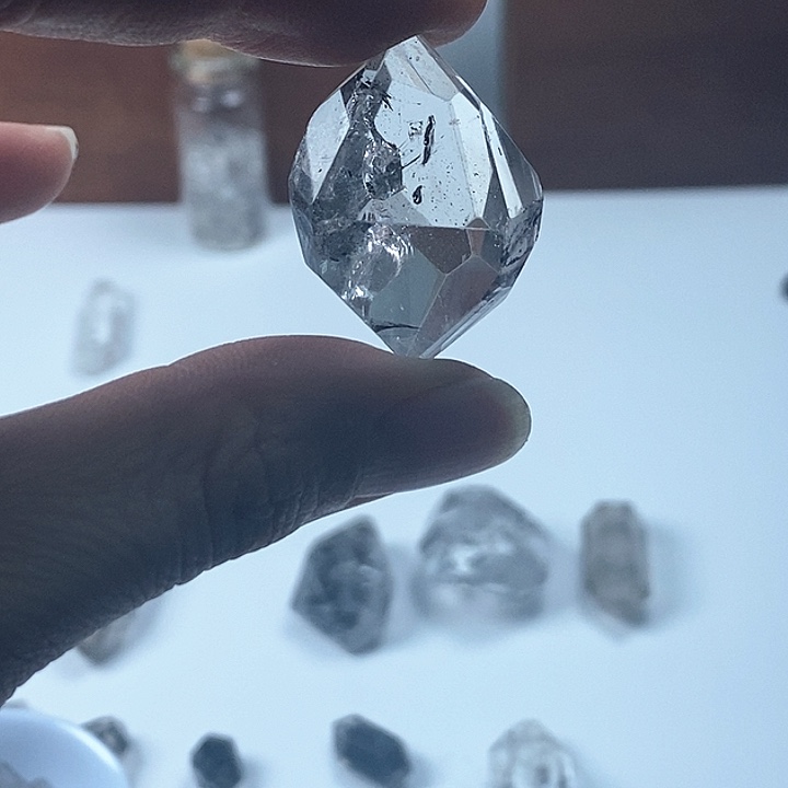 水晶颈饰未镶嵌晶中晶吊坠