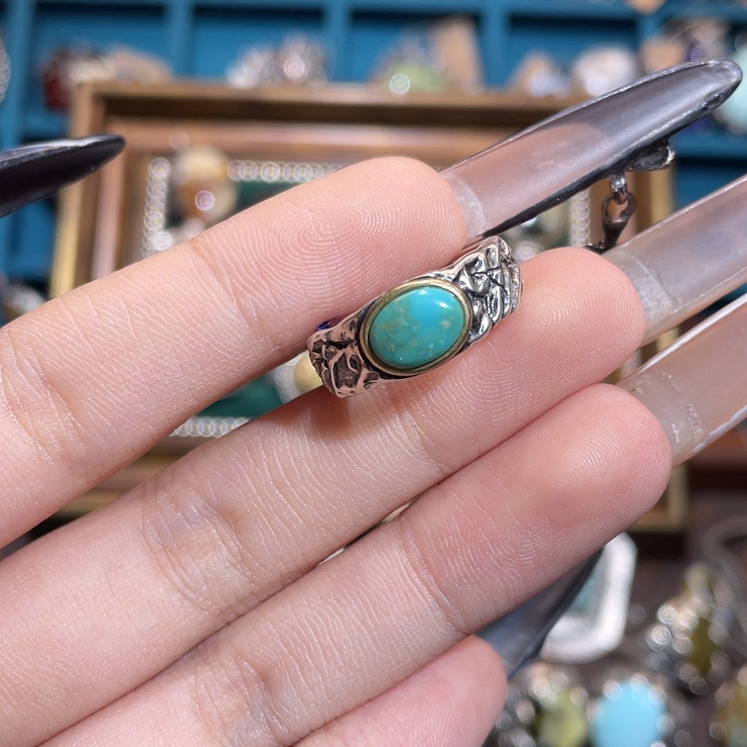 徐***呵绿松石银S925镶嵌戒指