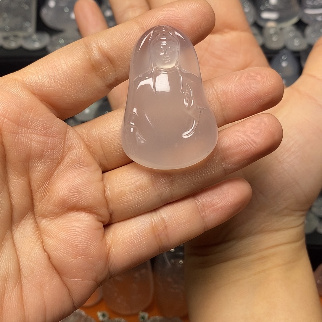 知***否石英质玉银S925镶嵌吊坠(不含链)