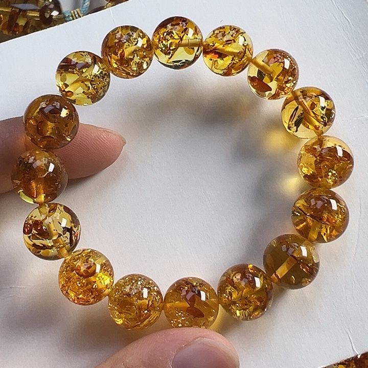 琥珀（花珀）未镶嵌项圈