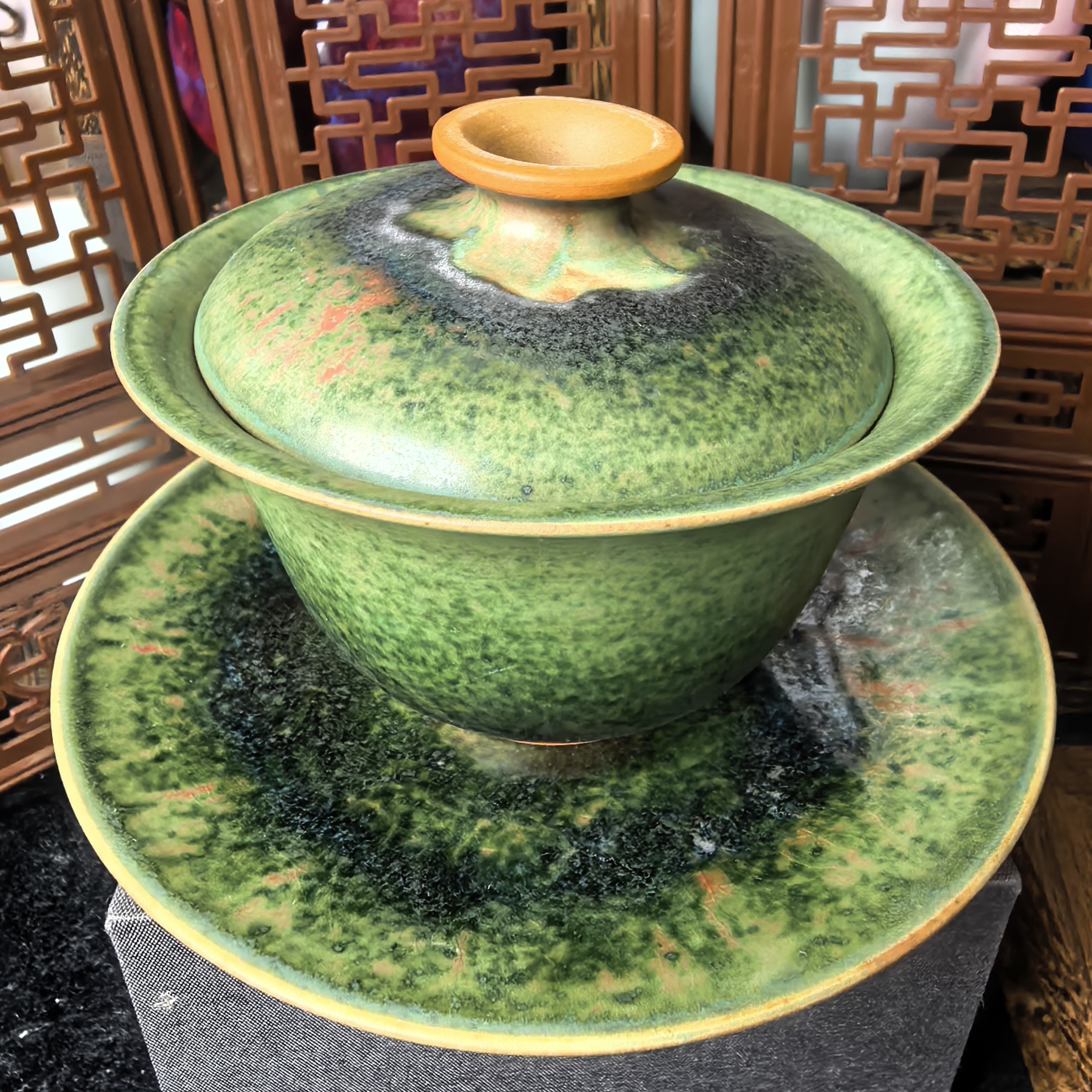 中国神后钧瓷茶具 三才盖碗