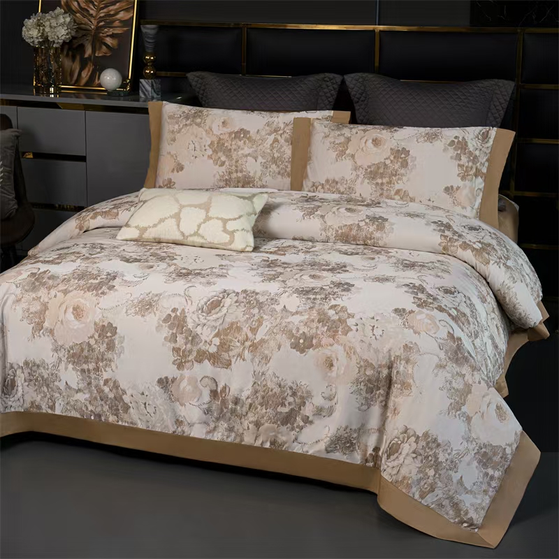 XDONGY（冬云家纺）200*230香云锦 缎 玉树庭花黄  亲肤柔软 冬被