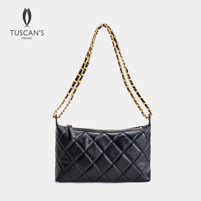 TUSCAN'S小香风菱格链条包女士通勤百搭单肩包斜挎包时代双鱼