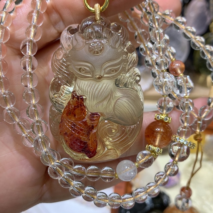 水晶颈饰未镶嵌天然