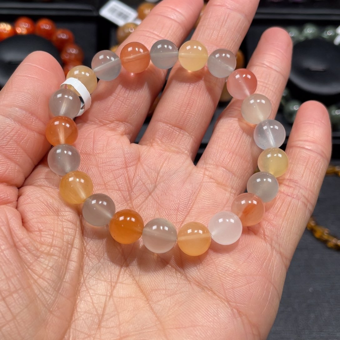 水晶手链未镶嵌彩兔毛9mm左右