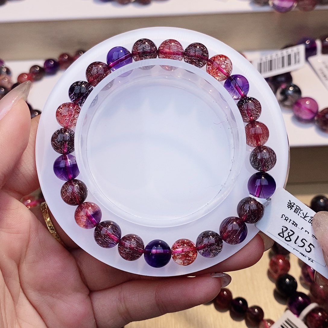 手链未镶嵌水晶黑加侖超七8+