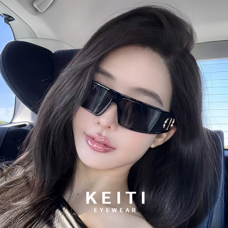 新款d家同款发箍墨镜女潮一体镜y2k高级感欧美风小红书百搭太阳镜