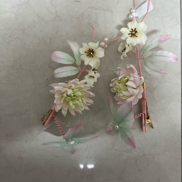 注意⚠️：不是绒花  古风发饰发簪 手工制作默认微瑕