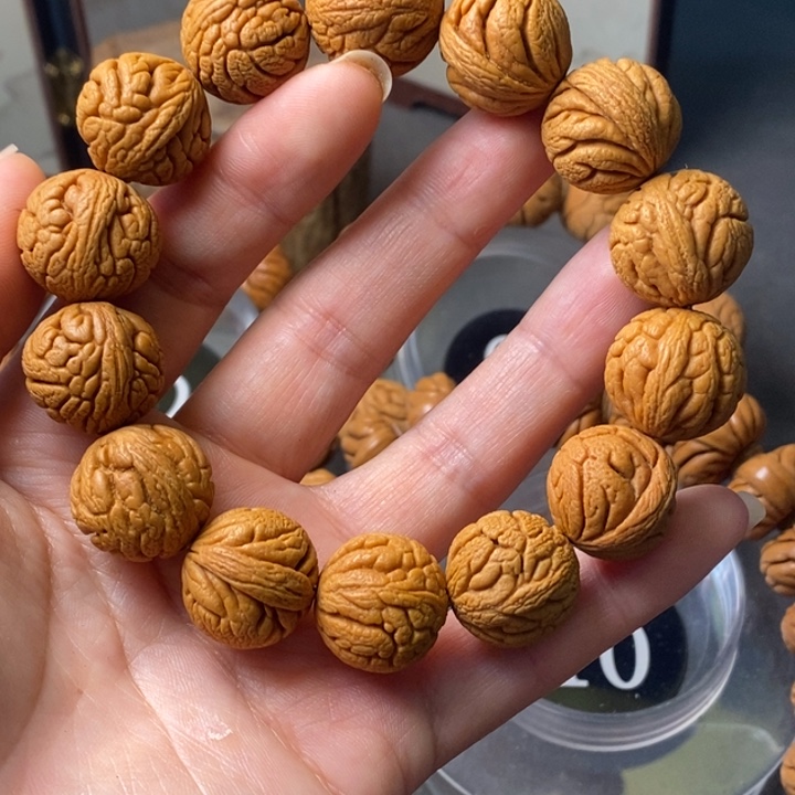手串文玩核桃秦岭野生龙纹桃核18