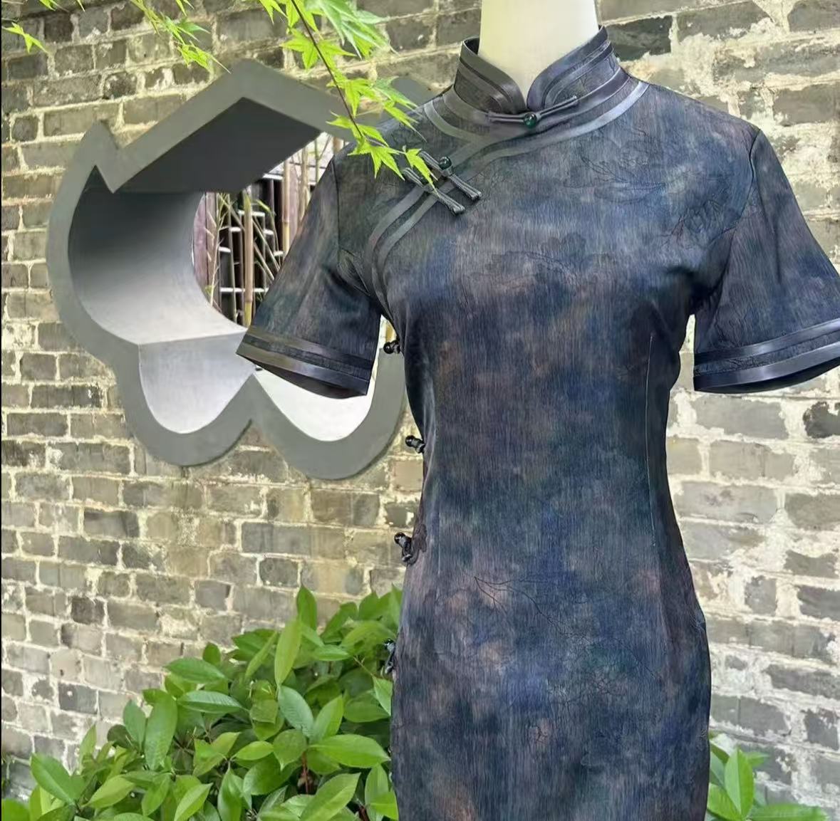 【 蓝烟细雨】2025夏季新款优雅大方日常百搭旗袍