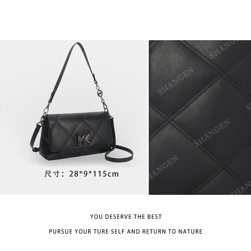 【尚恩CC】FES-6165-黑色-轻奢百搭腋下新款斜跨女包