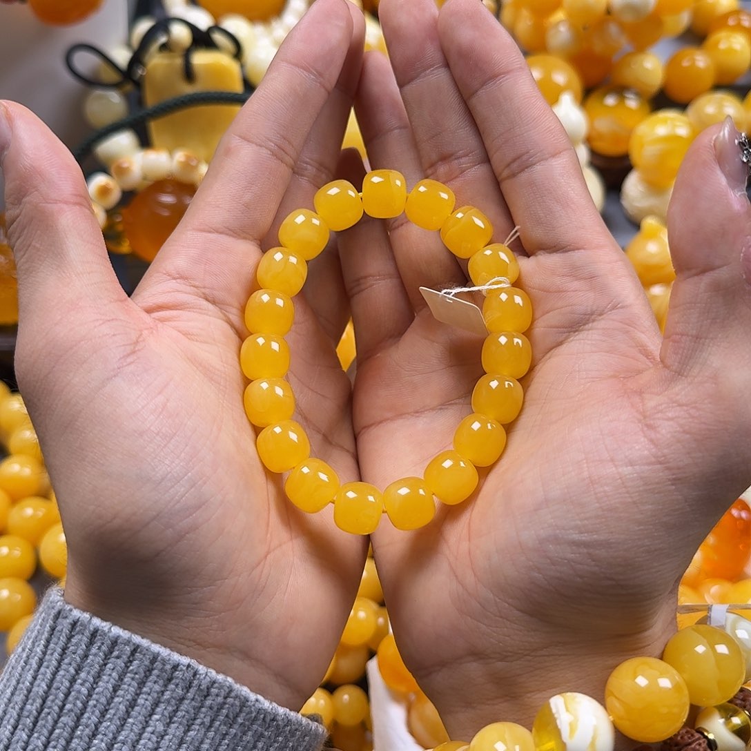 琥珀珠宝奇石未镶嵌同料老型12mm