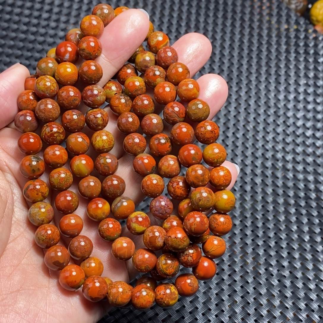 玛瑙/玉髓战国红未镶嵌钮*