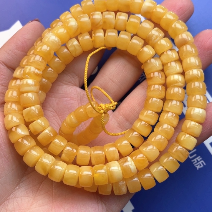蜜蜡裸石未镶嵌蜜蜡8➕佛珠