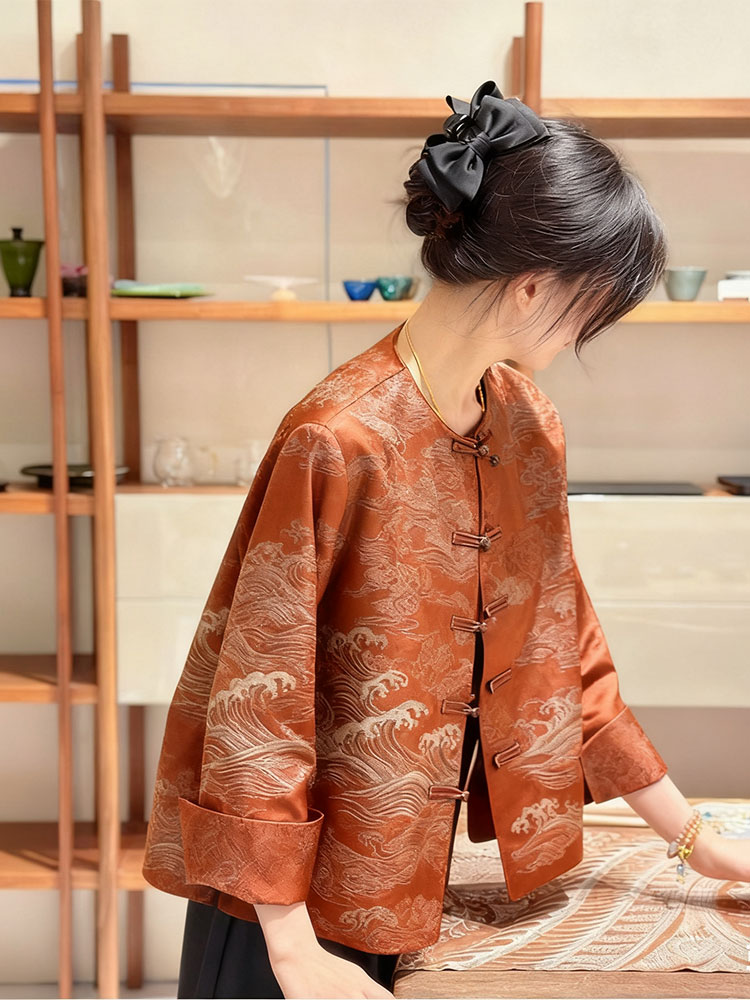 新中式国风巨好看的初冬外套2025秋冬新款今年流行爆款复古上衣女