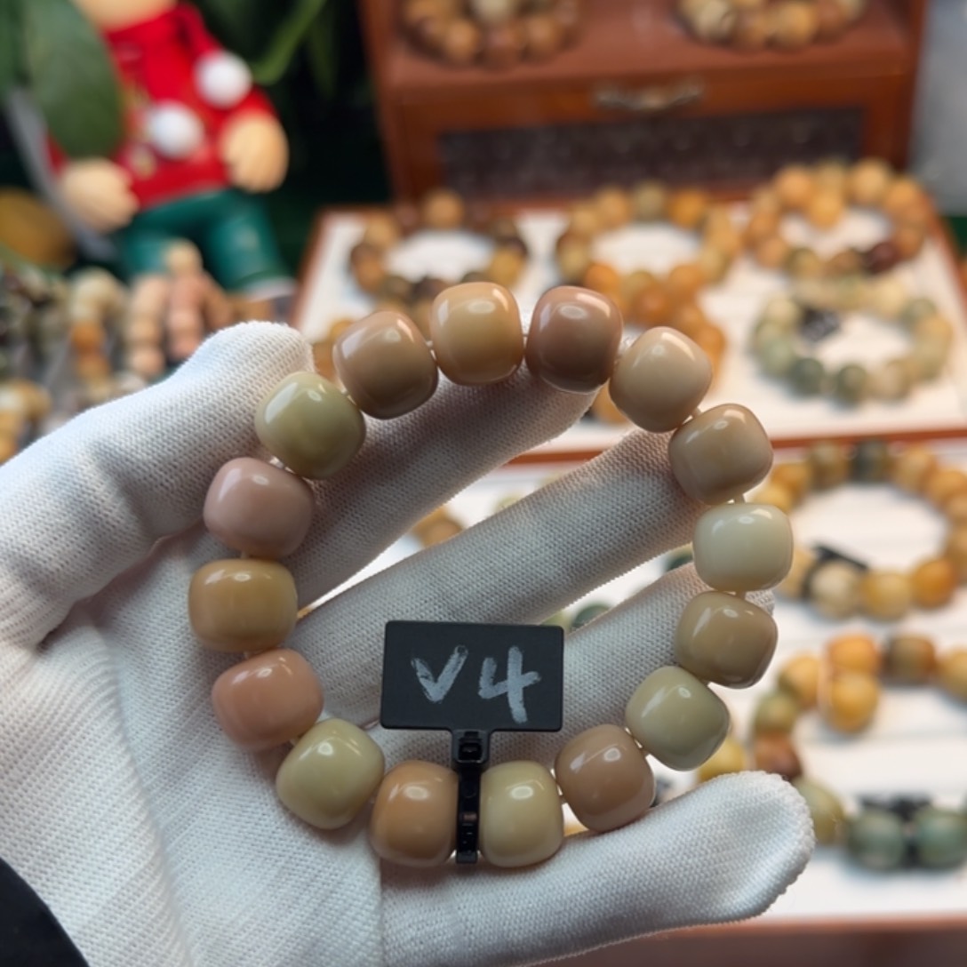菩提根/象牙果手串卡14桶珠粉色系微瑕4