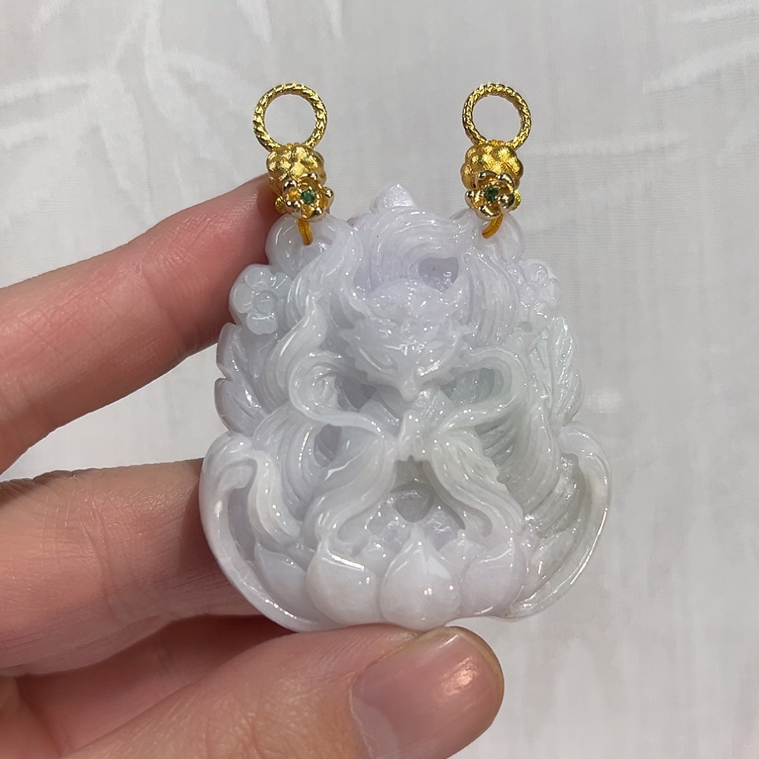 翡翠合金吊坠(赠链)国风