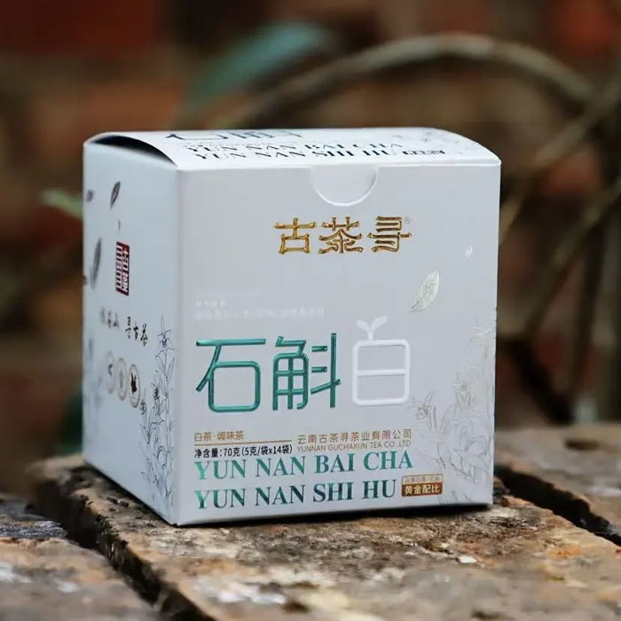 古茶寻石斛白茶盒装普洱茶叶