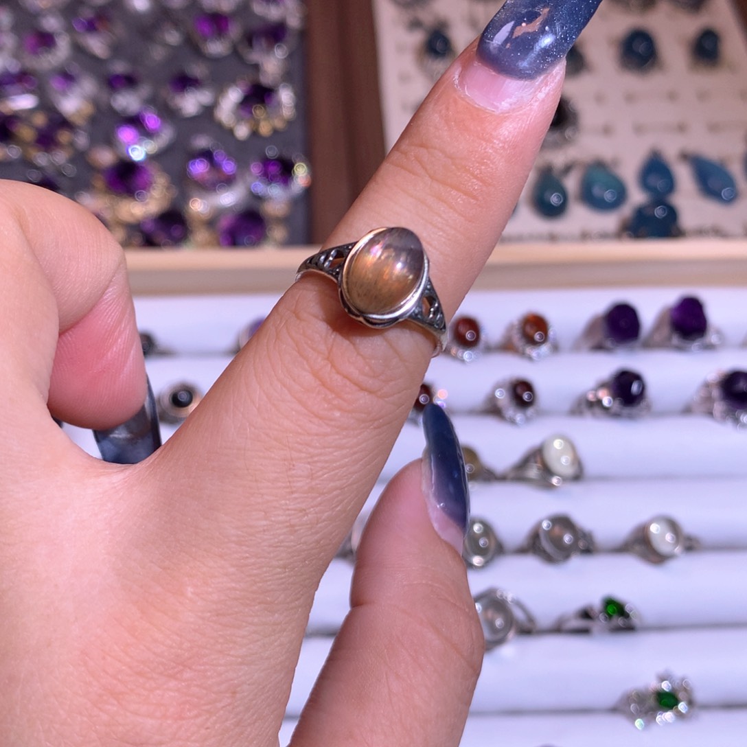 【闪购商品】水晶戒指银S925镶嵌戒指