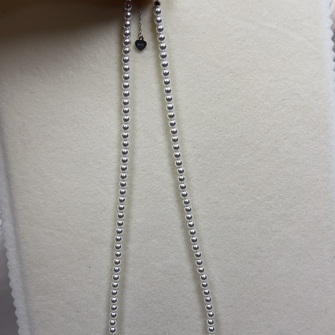 非金属非金属baby珠白珠项链