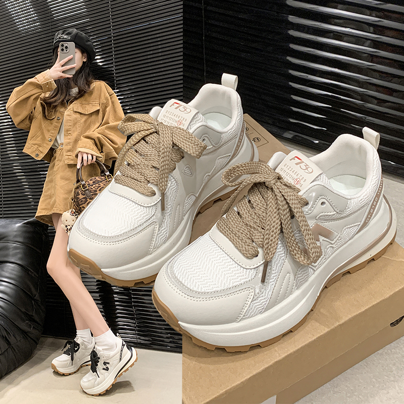 运费补贴透气老爹鞋女网面轻便跑步运动女鞋2025新款增高阿甘鞋