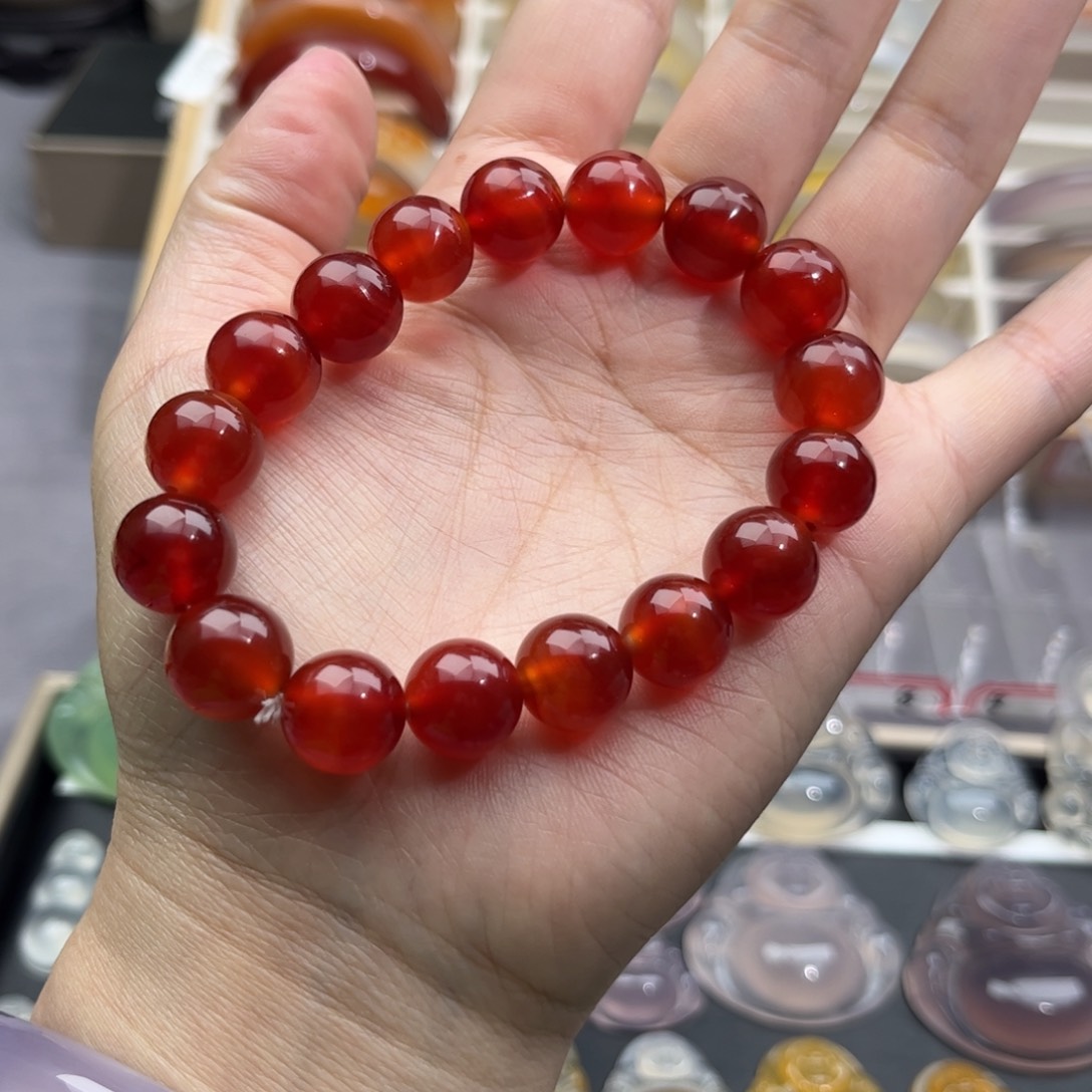 玛瑙/玉髓手串未镶嵌-**°