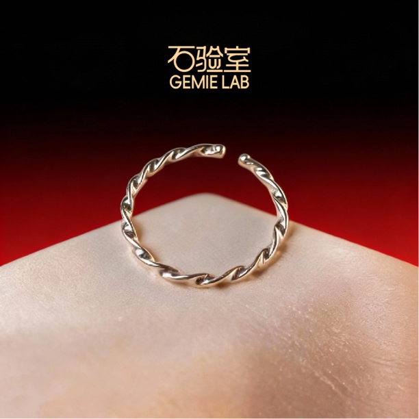 925银戒指 【时光结】石验室|925银百搭开口戒指
