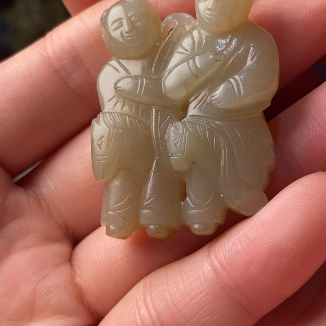 和田玉颈饰未镶嵌童**歌