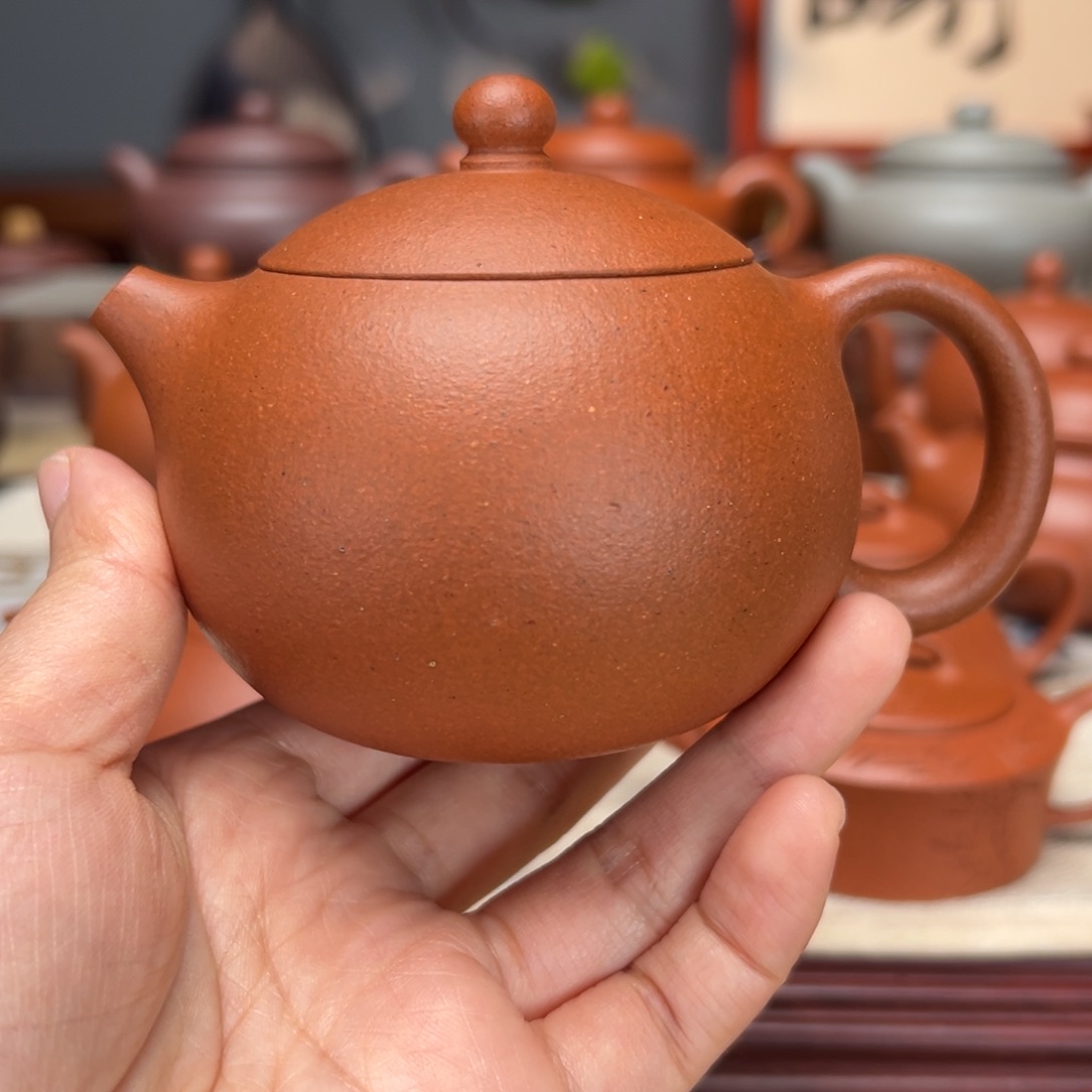 紫砂茶壶宝山红泥200
