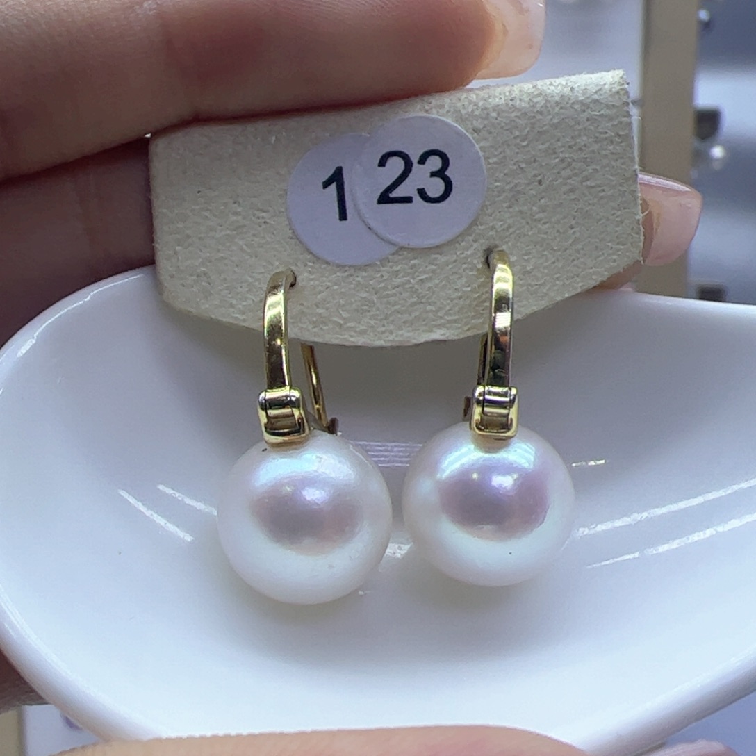 淡水珍珠耳饰银S925镶嵌