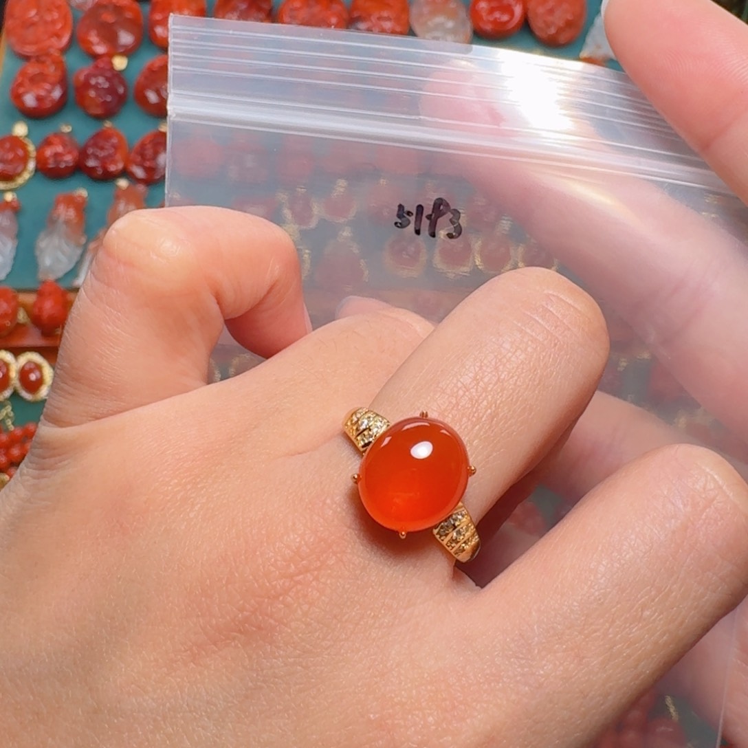 南红玛瑙南红银S925镶嵌