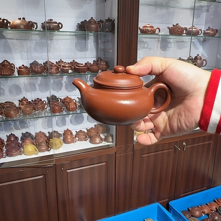 紫砂茶壶仿古朱泥