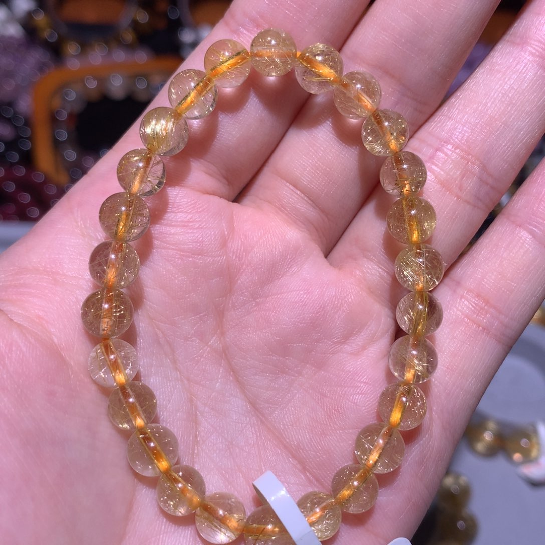 赵****水晶手链未镶嵌金发晶7m