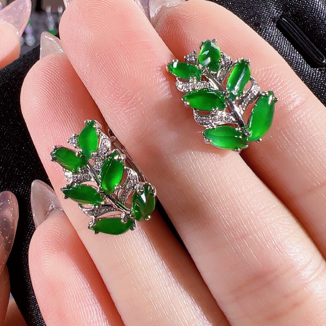 翡翠耳饰18K金镶嵌【福利款】签收后24小时鉴赏期