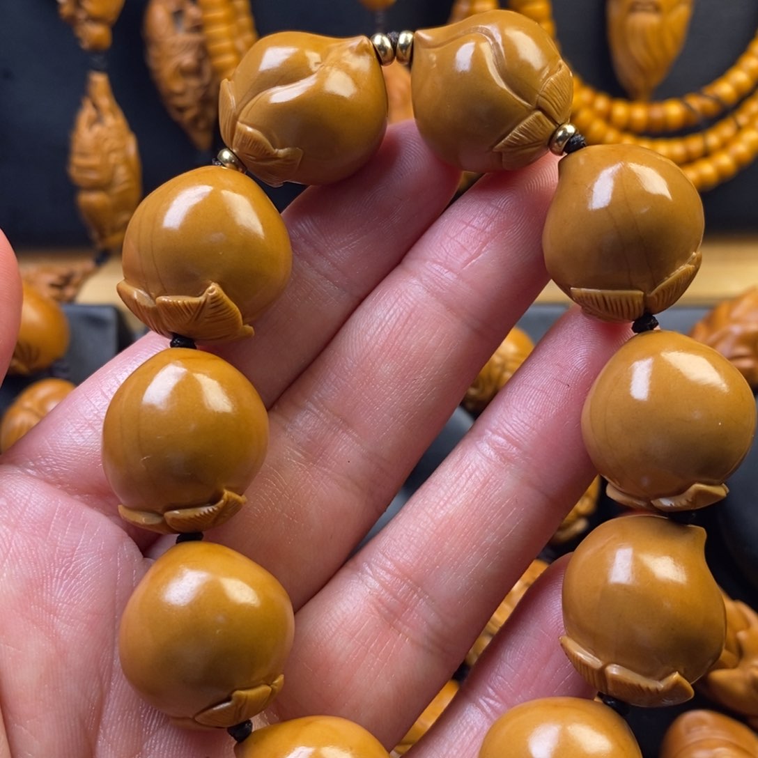 橄榄核手串寿桃串