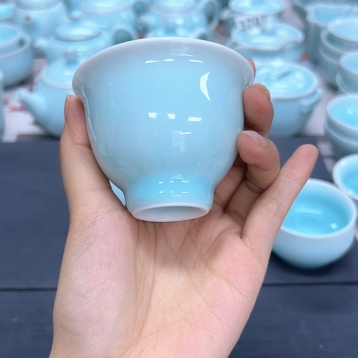 龙泉云间青瓷小米茶器